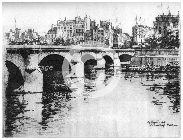 'Pont Neuf', c1870-1930 (1924). Artist: Eugene Bejot