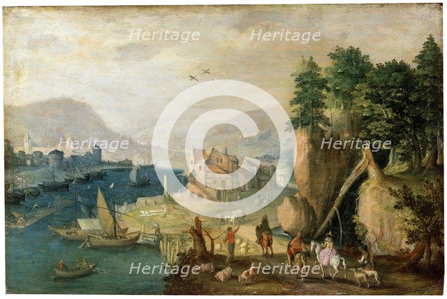 'A Town in the Mountains', 17th century. Artist: Anton Mirou