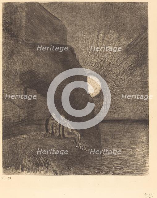 Sans cesse a mes cotes s'agite le demon (Ceaselessly by my side the demon stirs), 1890. Creator: Odilon Redon.