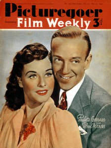 Fred Astaire (1899-1987) and Paulette Goddard (1910-1990), actors, 1941. Artist: Unknown