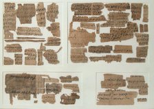 Papyri Fragments, Coptic, 7th century. Creator: Unknown.