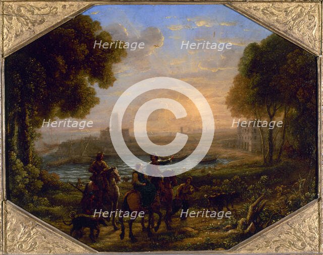 Paysage avec le port de Santa Marinella, c.1639. Creator: Claude Lorrain.