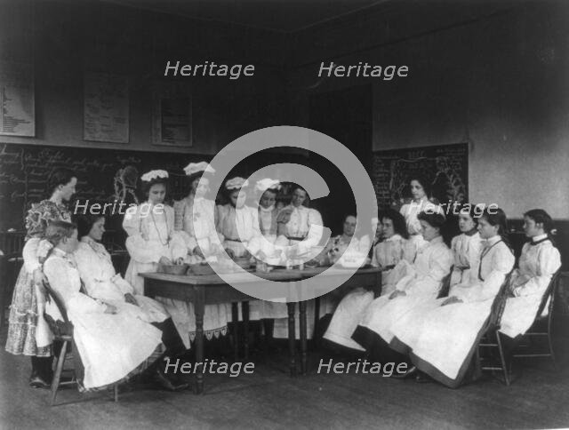 Home economics class, 2nd Division, (1899?). Creator: Frances Benjamin Johnston.