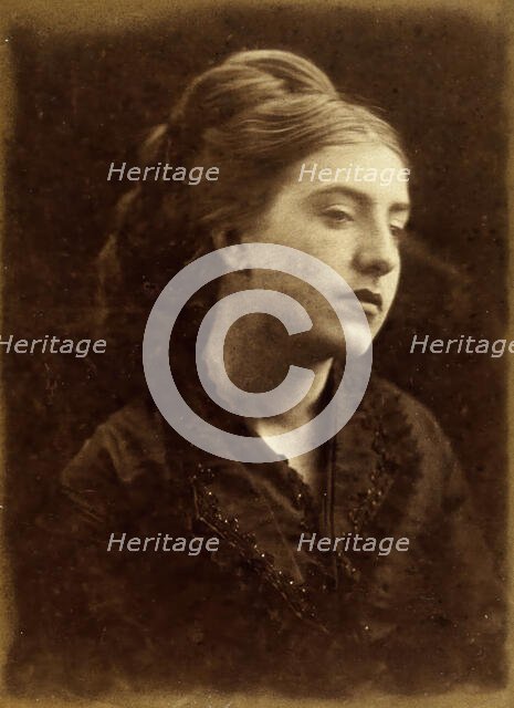 A young woman in mourning dress, 1868/1872. Creator: Julia Margaret Cameron.