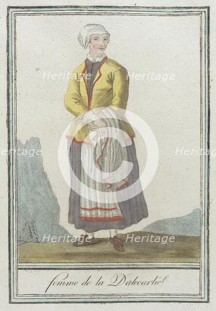 Costumes de Différents Pays, 'Femme de la Dalecarlie', c1797. Creator: Jacques Grasset de Saint-Sauveur.