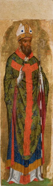 Saint Ambrose, Archbishop of Milan, c1340-1345. Creator: Veneziano, Paolo (ca 1330-ca 1360).