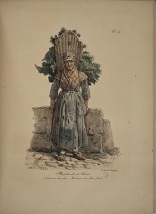 Cabbage seller. From the Series "Cris de Paris" (The Cries of Paris), 1815. Creator: Vernet, Carle (1758-1836).