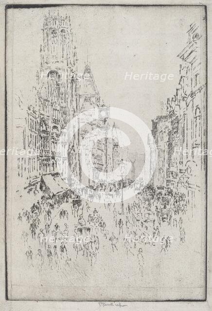 St. Dunstan's, Fleet Street, 1903. Creator: Joseph Pennell.