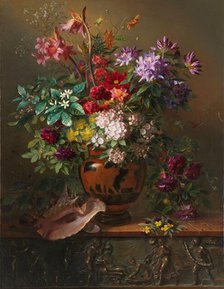 Still Life with Flowers in a Greek Vase: Allegory of Spring, 1817. Creator: Georgius Jacobus Johannes van Os.