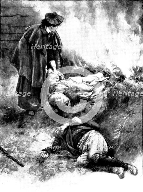 The Master of Pinsmead: With the strength of a man she...flung him by her father, 1898. Creator: Unknown.