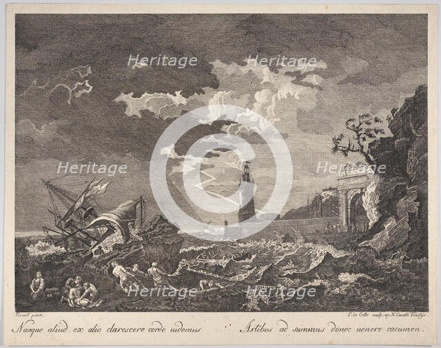 Nanque aliud ex alio clarescere corde uidemus. Artibus ad summus donec uenere cac..., ca. 1750-1800. Creators: Pellegrino dal Colle, Niccolò Cavalli.