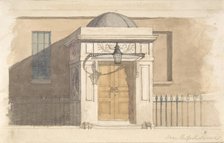 Domed Projecting Rectangular Entrance to a House near Russell Square, 19th century. Creator: Anon.