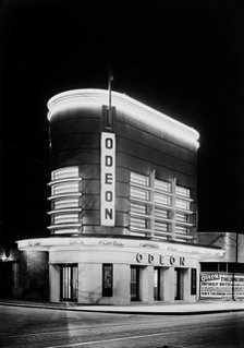 Night view of the Odeon, London Road, Isleworth, London, 1935. Artist: J Maltby