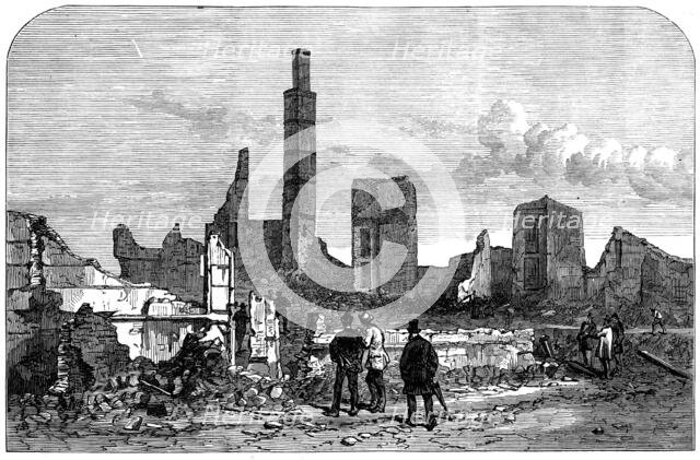 The Ruins of Chicago: the Tremont House, 1871. Creator: Unknown.