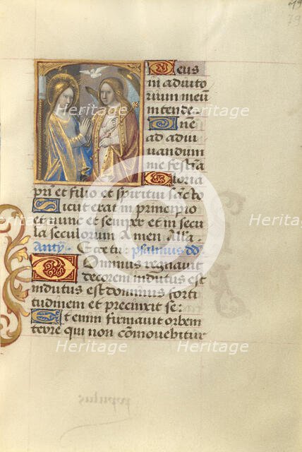Annunciation; Poncher Hours, about 1500. Creator: Master of Cardinal Bourbon.