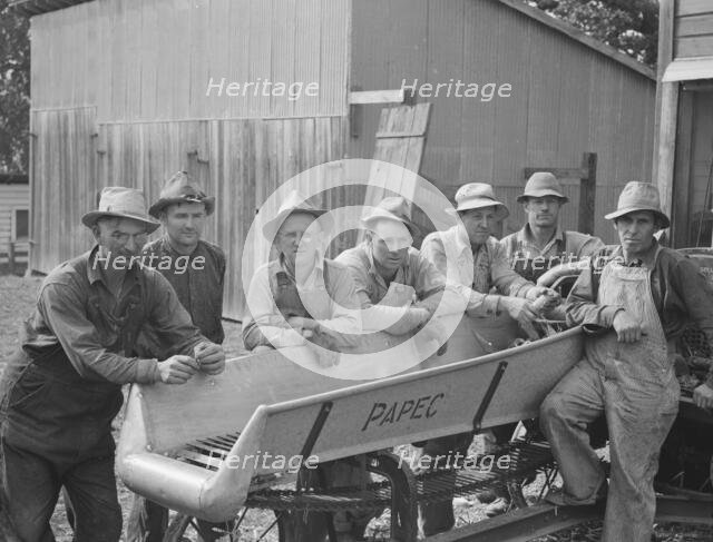 Seven of the eight farmers shown with their..., West Carlton, Yamhill County, Oregon, 1939 Creator: Dorothea Lange.