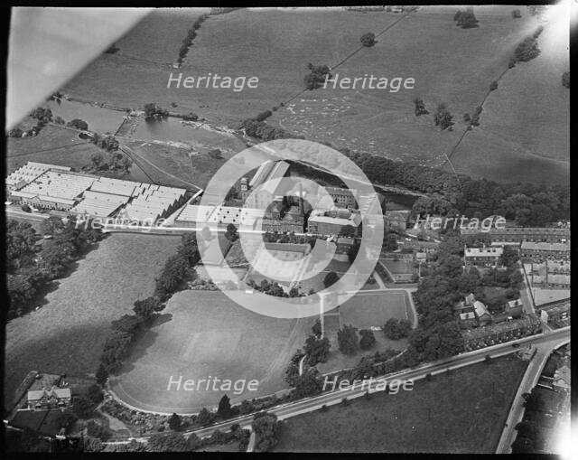 The Otley Worsted Mills on Ilkley Road and Grove Hill Park, Otley, West Yorkshire, c1930s. Creator: Arthur William Hobart.