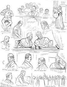 Sketches at the Land League Trials in Dublin, 1881. Creator: Wallis Mackay.