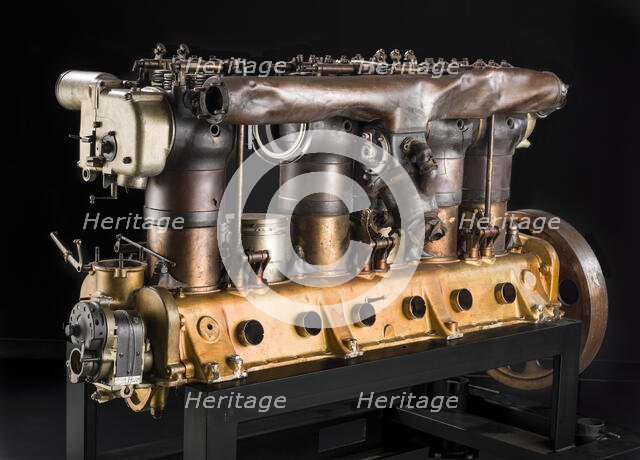 Maybach In-line 6 Engine, ca. 1916-1917. Creator: Maybach Motorenbau.