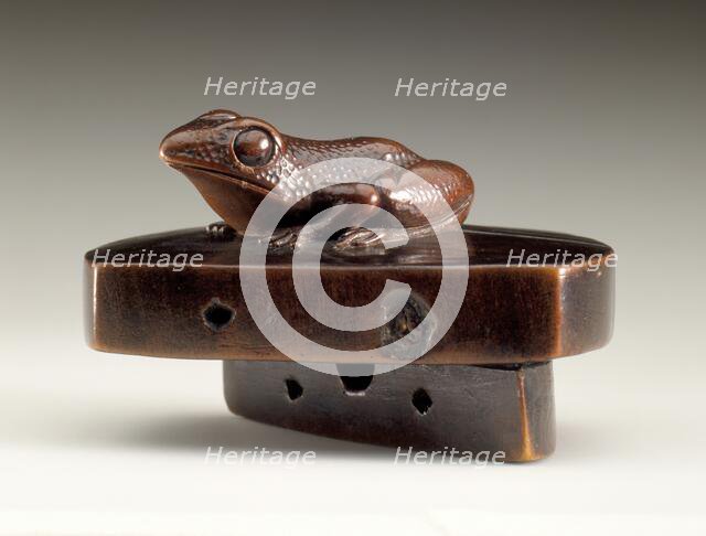 Frog on Well Cover, early 19th century. Creator: Kitao Shigemasa.