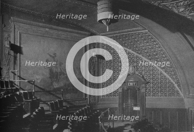 Detail, wall decorations in the gallery, Roosevelt Theatre, Chicago, Illinois, 1925. Artist: Unknown.