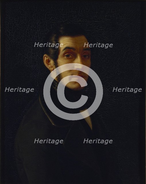 Portrait of Fyodor Iwanowitsch Inozemtsev (1802–1869), 1844. Artist: Zakharov (Chechenets), Pyotr Zakharovich (1816-1846)