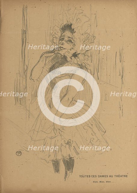 Anna Held dans Toutes ces Dames au Théâtre, 1895. Creator: Toulouse-Lautrec, Henri, de (1864-1901).