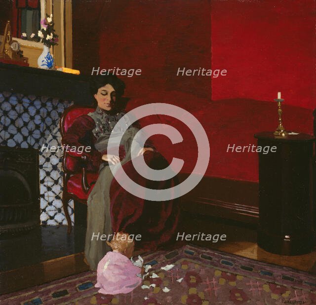 The Red Room, Etretat, 1899. Creator: Félix Vallotton.