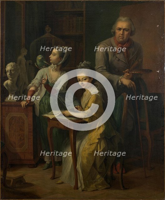 The painter and his daughters, 1774.
