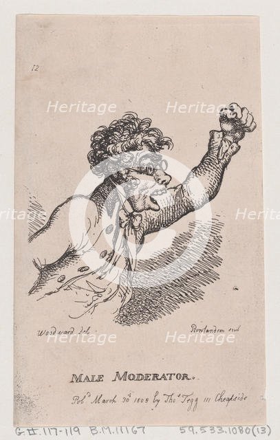 Male Moderator, March 30, 1808., March 30, 1808. Creator: Thomas Rowlandson.