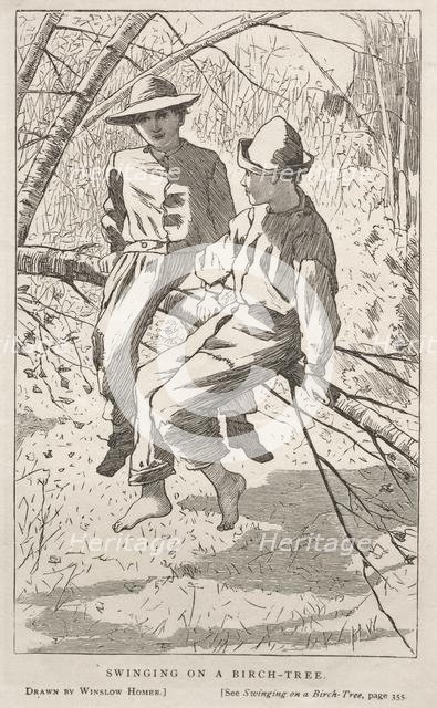 Swinging in a Birch Tree, 1867. Creator: Winslow Homer (American, 1836-1910).