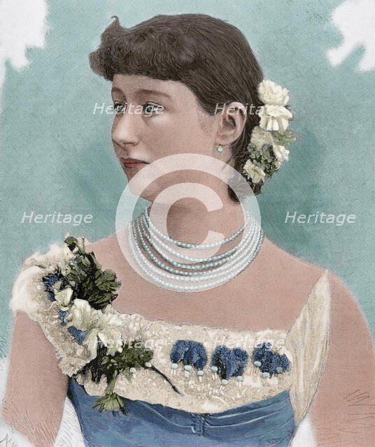 Augusta Victoria of Schleswig-Holstein, last German empress and queen of Prussia...(1859-1941). Creator: Ernesto Mancastropa.