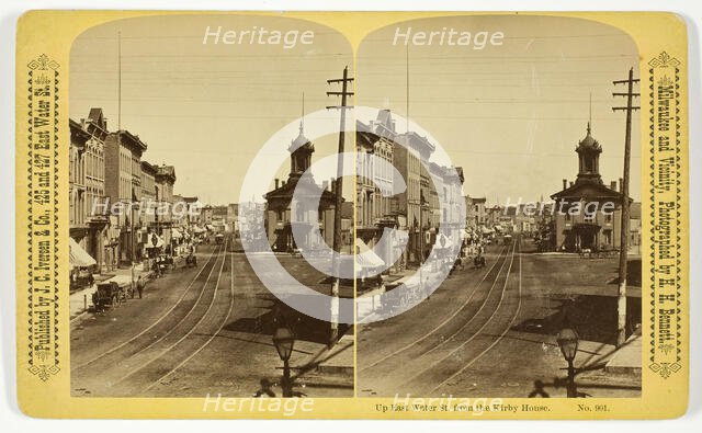 Up East Water St. from the Kirby House, 1880/89. Creator: Henry Hamilton Bennett.