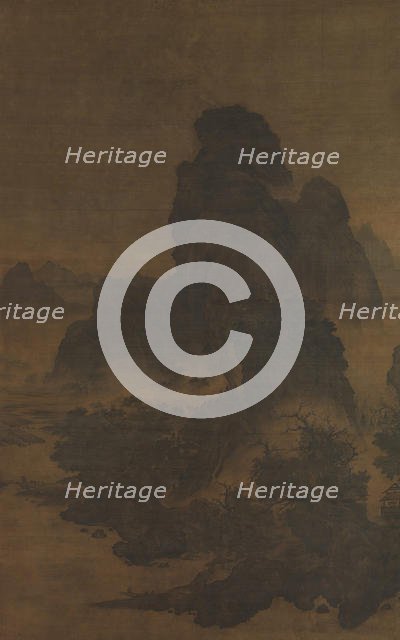 Landscape in the style of Fan Kuan, early 12th century. Creator: Unknown.