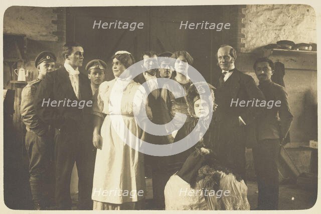 Actors performing at a prisoner of war camp in Osnabrück, 1916. Creator: Unknown.