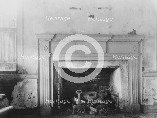 Fireplace, New Orleans or Charleston, South Carolina, between 1920 and 1926. Creator: Arnold Genthe.