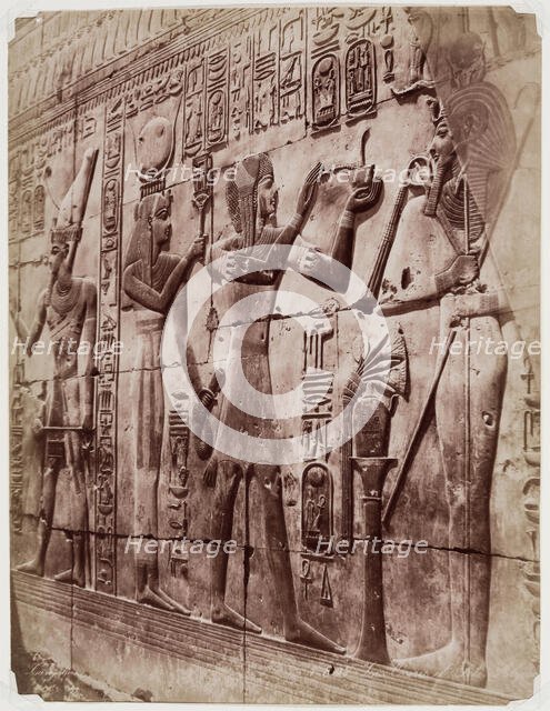 Egyptian Bas-Relief, 1890. Creator: Zangaki.
