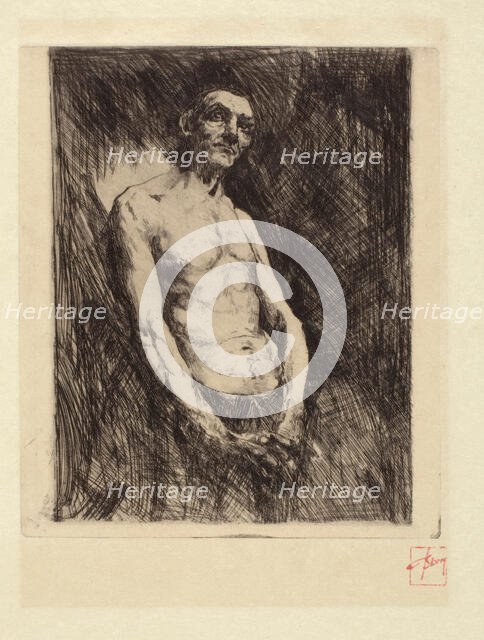 Figure of a Man, 1880-1890. Creator: Robert Frederick Blum.