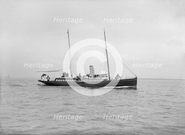 The steam yacht 'Volage' under way, 1913. Creator: Kirk & Sons of Cowes.