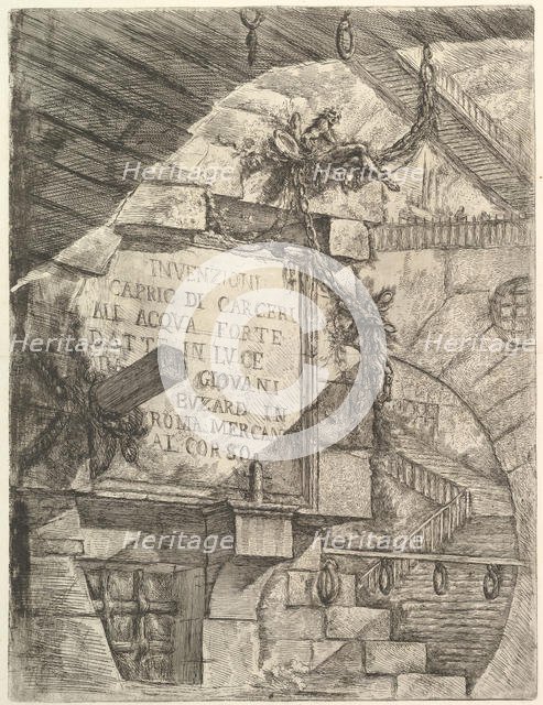 Title Page, from Carceri d'invenzione (Imaginary Prisons), ca. 1749-50. Creator: Giovanni Battista Piranesi.