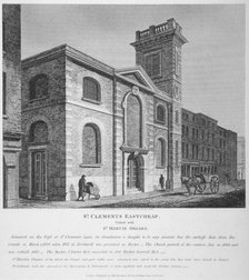 Church of St Clement, Eastcheap, City of London, 1812. Artist: Joseph Skelton