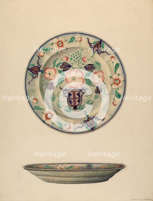 Plate, c. 1938. Creator: Byron Dingman.