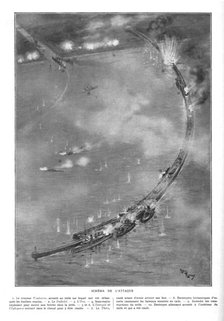 'L'attaque navale de Zeebrugge et Ostende; A Zeebrugge: Schema de l'attaque', 1918. Creator: Unknown.