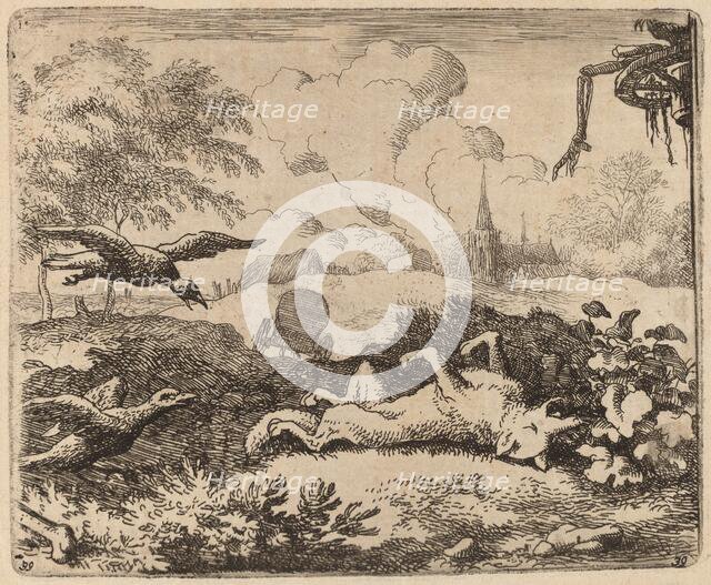 Reynard and the Crows, probably c. 1645/1656. Creator: Allart van Everdingen.