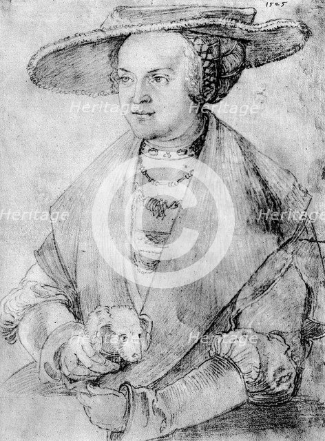 'Susanne von Brandenburg-Ansbach', 1525, (1936). Artist: Albrecht Dürer