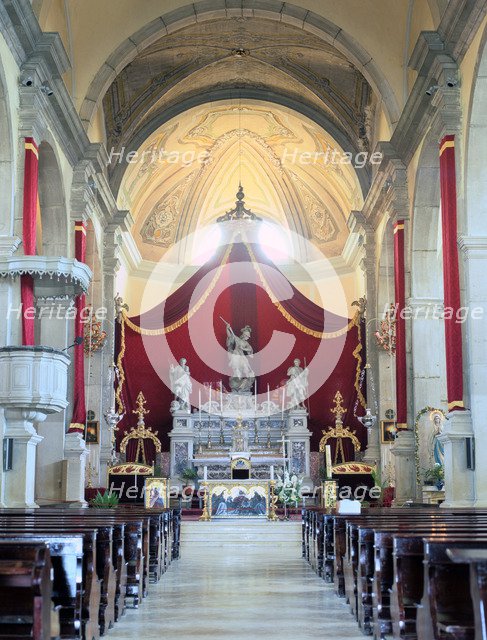 Interior of the Church of St Euphemia, Rovinj, Croatia.