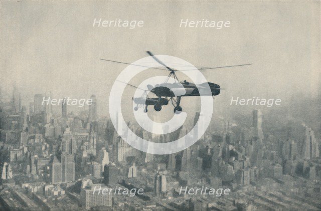 'Solution of Aerial Transport Problems in Cities: Aeroplanes That Require No Aerodromes', c1935. Artist: Wide World Photos.