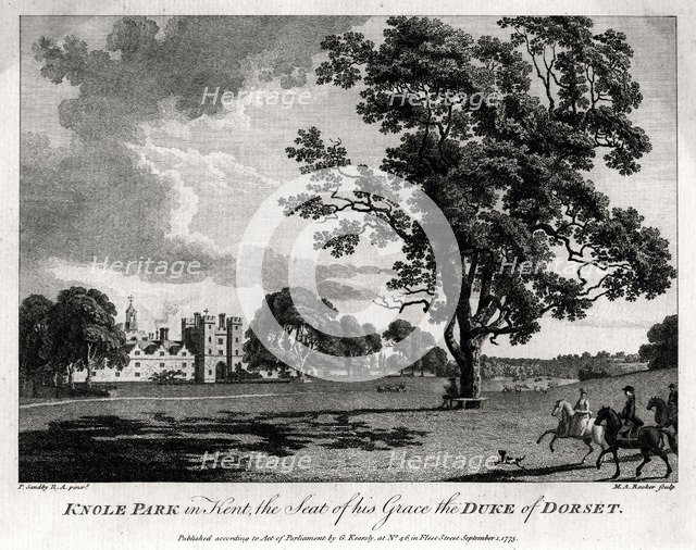 'Knole Park in Kent, the Seat of His Grace the Duke of Dorset', 1775. Artist: Michael Angelo Rooker