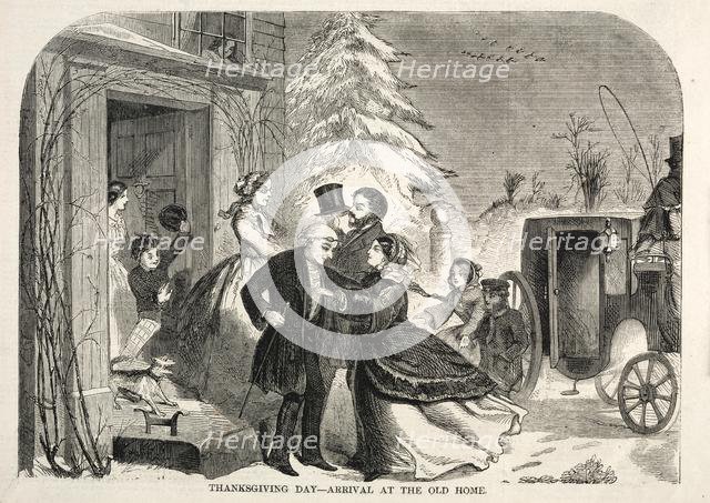 Thanksgiving Day - Arrival at the Old Home, 1858. Creator: Winslow Homer (American, 1836-1910).