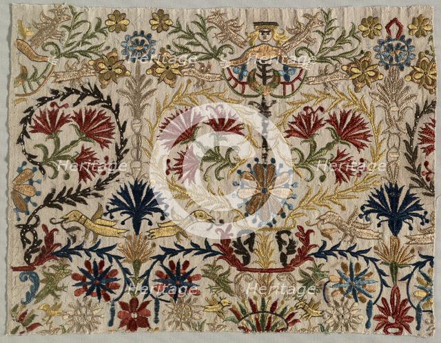 Fragment of a Bed Curtain, 1600s - 1700s. Creator: Unknown.